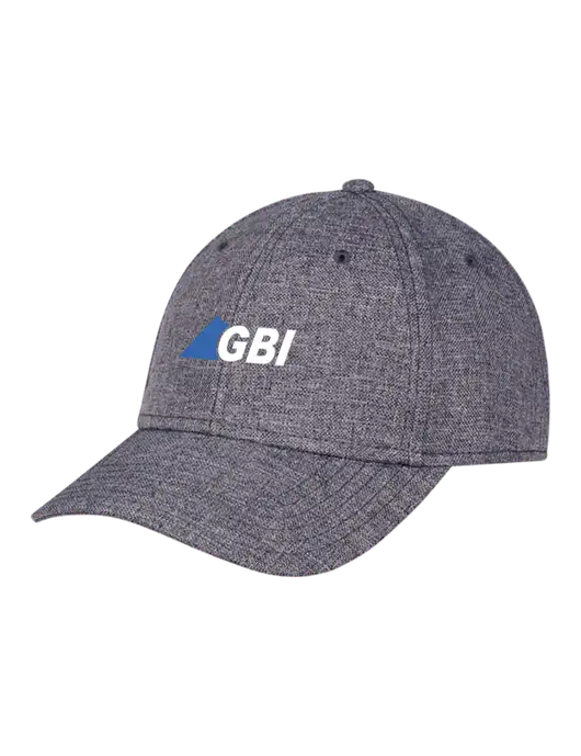 Heather Charcoal Structured Linen Look Cap Hook & Loop w/Great Basin Industrial Logo