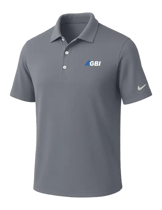 NIKE Medium Grey Dri-Fit Micro Pique Polo w/Great Basin Industrial Logo