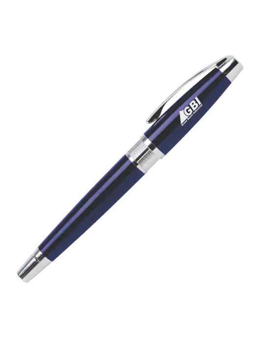 Masscotti Navy Rollerball Pen - Black Ink w/Great Basin Industrial Logo