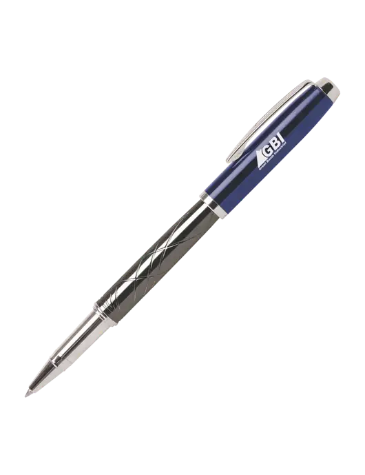 Modernist Blue Rollerball Pen - Black Ink w/Great Basin Industrial Logo