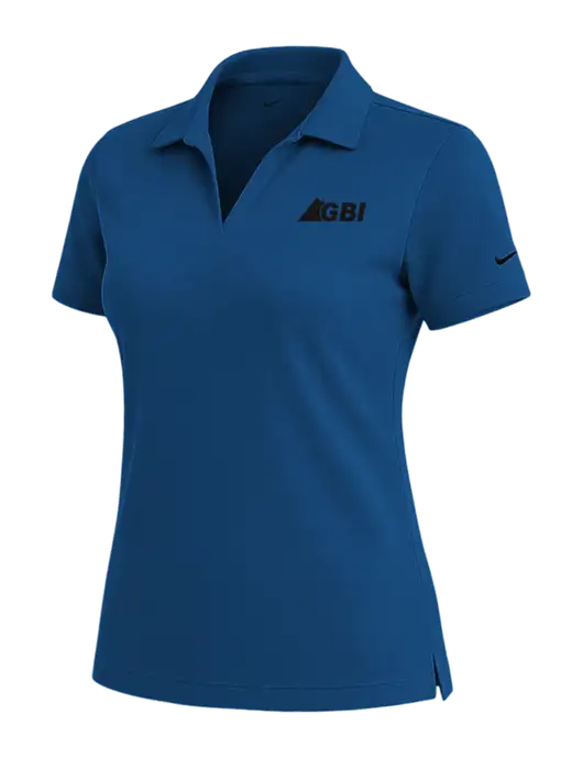 NIKE Dark Royal Womens Dri-Fit Micro Pique Polo w/Great Basin Industrial Logo
