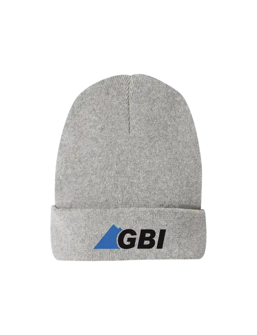 Recycled Light Heather Grey Beanie w/Great Basin Industrial Logo