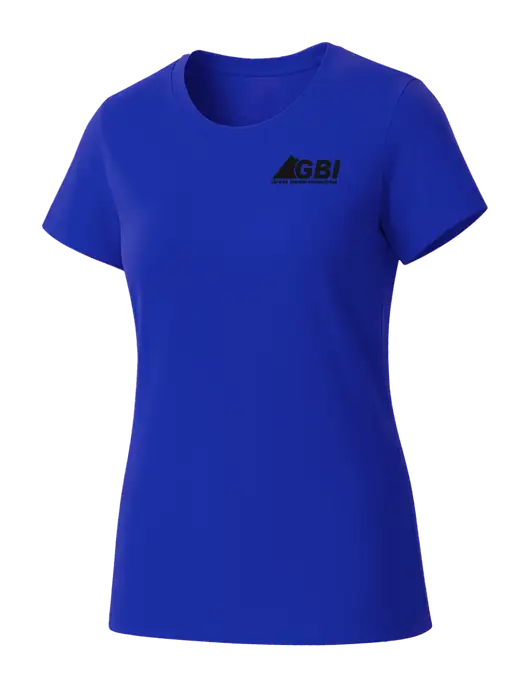 Womens Seriously Soft Royal T-Shirt w/Great Basin Industrial Logo