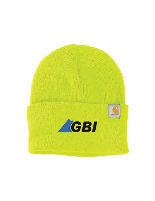 Carhartt Neon Lime Watch Cap 2.0 w/Great Basin Industrial Logo