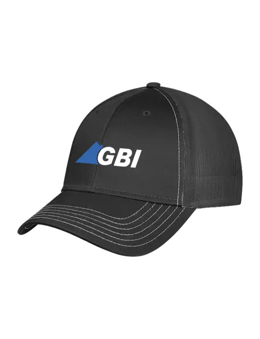 Charcoal Grey Mesh Trucker Cap Snap Back w/Great Basin Industrial Logo