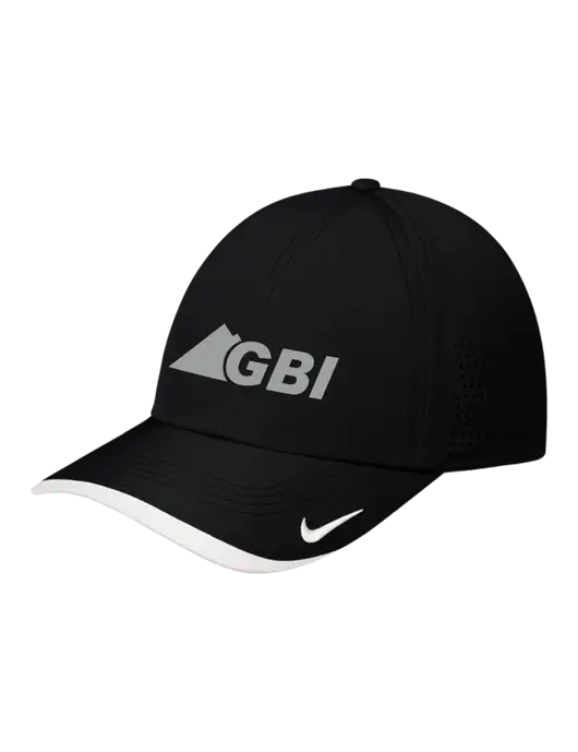 Nike Black/White Dri-FIT Perforated Performance Cap w/Great Basin Industrial Logo