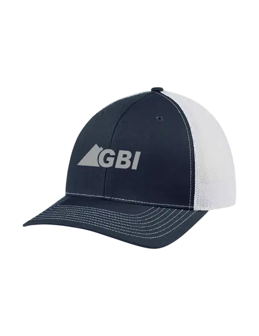 Richardson Adjustable Snapback Original 112 Trucker Cap Navy w/White Mesh w/Great Basin Industrial Logo