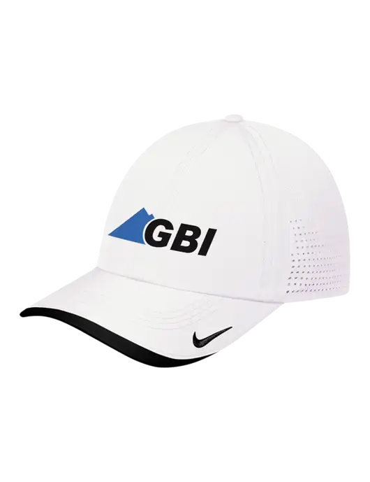 Nike White/Black Dri-FIT Perforated Performance Cap w/Great Basin Industrial Logo