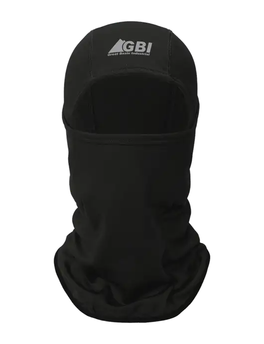 Black CornerStone Smooth Fleece Face Mask w/Great Basin Industrial Logo