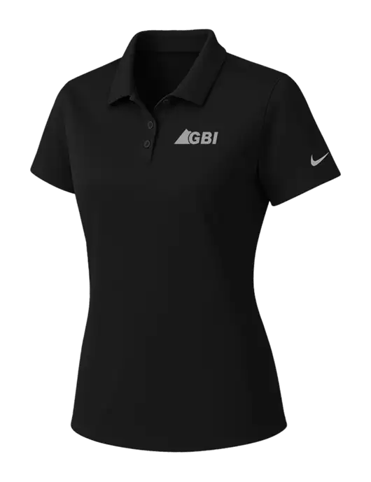 Nike Womens Black Dry Essential Solid Polo w/Great Basin Industrial Logo