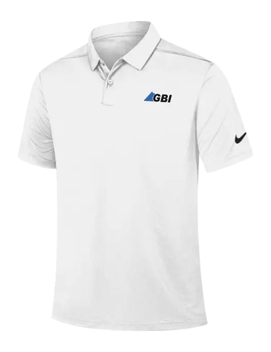 Nike White Dry Essential Solid Polo w/Great Basin Industrial Logo
