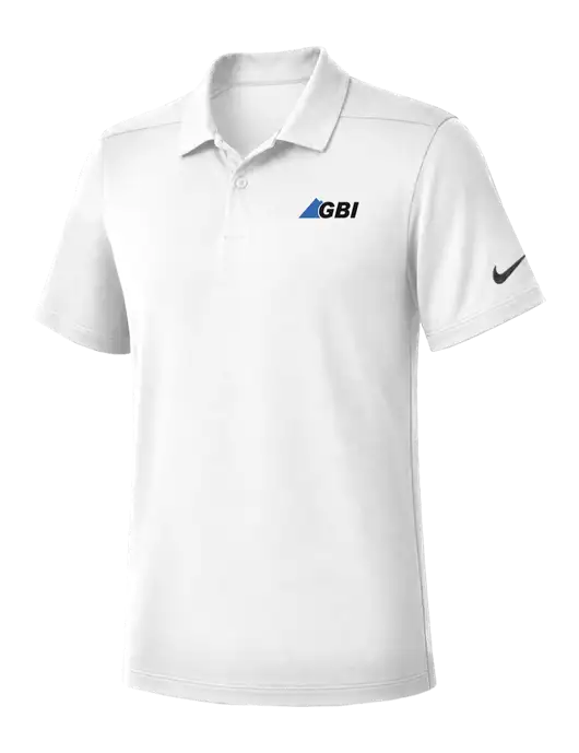 Nike White Dry Essential Solid Polo w/Great Basin Industrial Logo