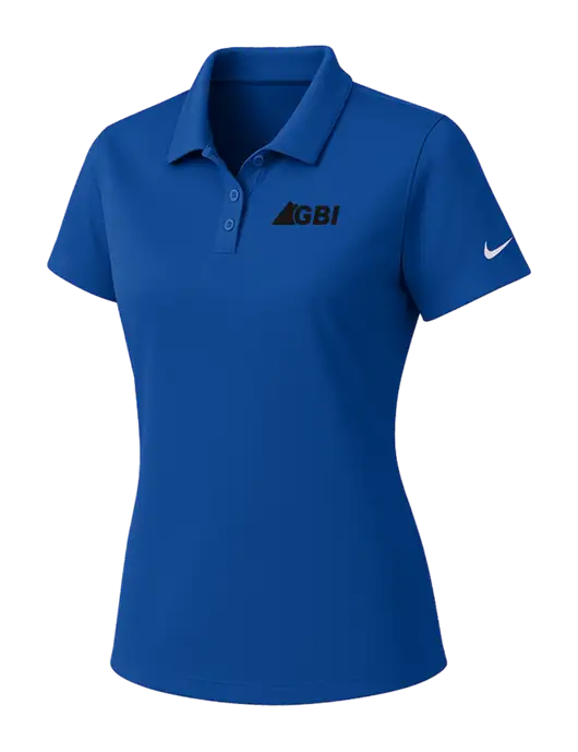 Nike Womens Dark Royal Dry Essential Solid Polo w/Great Basin Industrial Logo