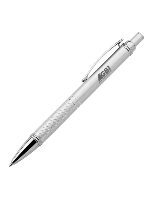 Silver Stellar Scribe Pen - Black Ink w/Great Basin Industrial Logo