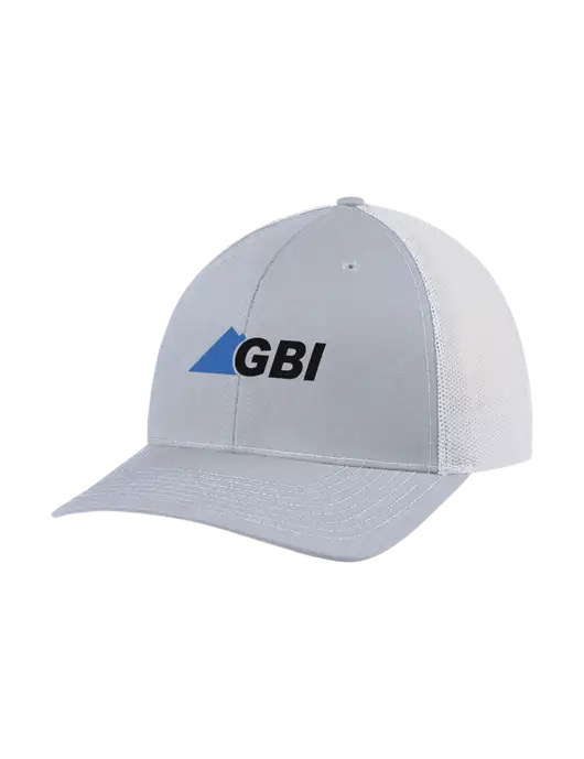 Richardson Adjustable Snapback Original 112 Trucker Cap Light Heather Grey w/White Mesh w/Great Basin Industrial Logo