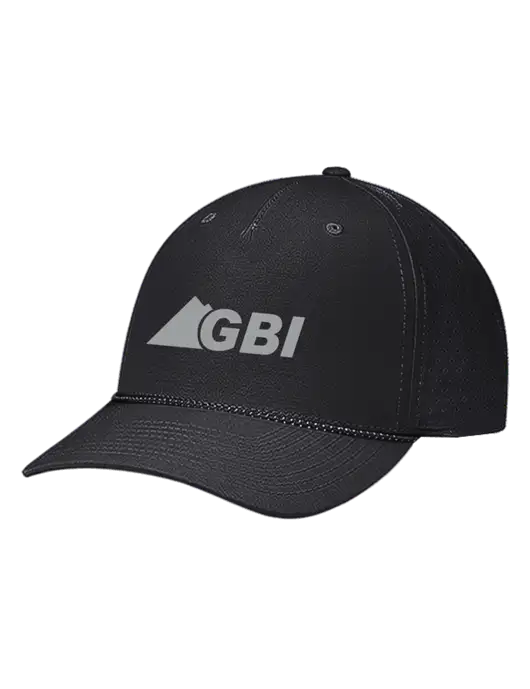 Richardson Laser Perf Performance Black/Black-Grey Rope Cap w/Great Basin Industrial Logo