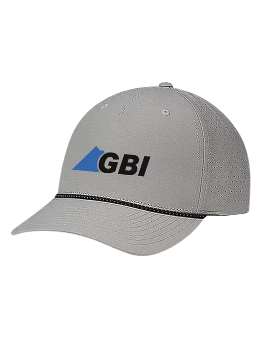Richardson Laser Perf Performance Light Grey/Black-Grey Rope Cap w/Great Basin Industrial Logo