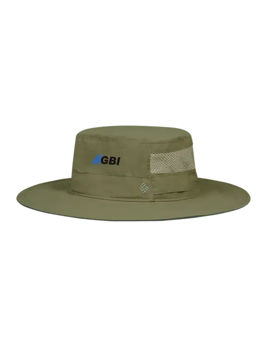 Columbia Dark Tan Bora Bora Booney  Hat w/Great Basin Industrial Logo