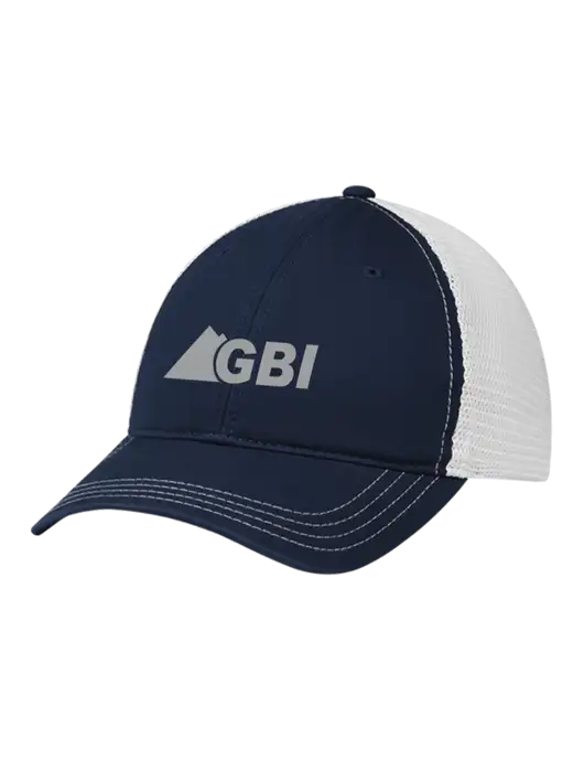 Richardson 111 Garment Washed Trucker Cap Navy w/White Mesh w/Great Basin Industrial Logo