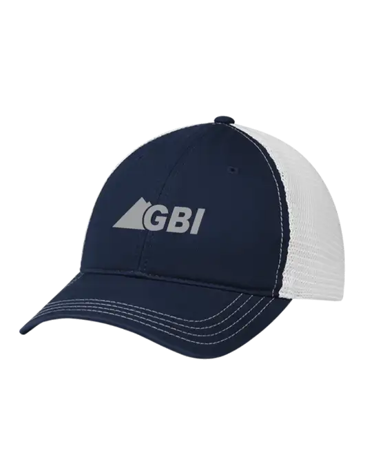 Richardson 111 Garment Washed Trucker Cap Navy w/White Mesh w/Great Basin Industrial Logo