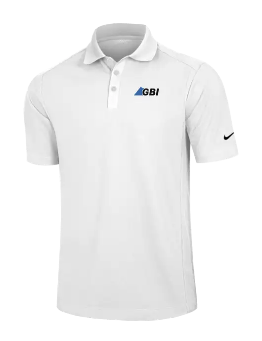 Nike White Dri-FIT Classic Polo w/Great Basin Industrial Logo