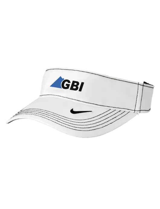 Nike White Dri-FIT Ace Visor w/Great Basin Industrial Logo