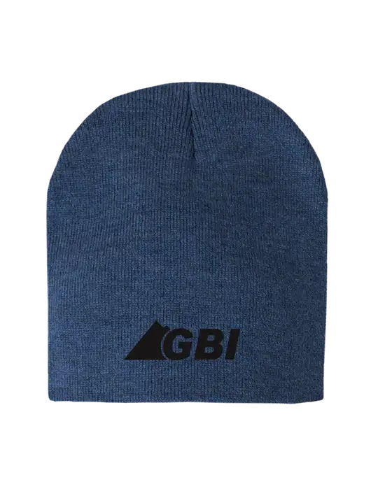 Dark Royal Heather Element Knit Beanie w/Great Basin Industrial Logo