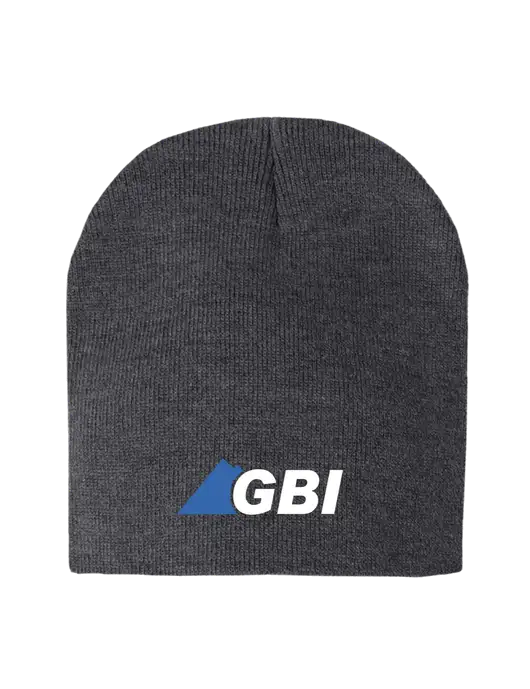 Charcoal Heather Element Knit Beanie w/Great Basin Industrial Logo