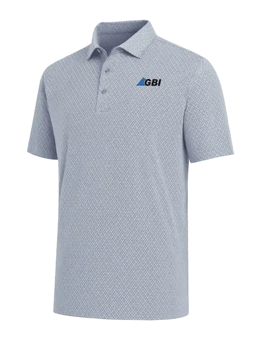 Callaway All-Over Stitched Medium Grey Chev Polo  w/Great Basin Industrial Logo