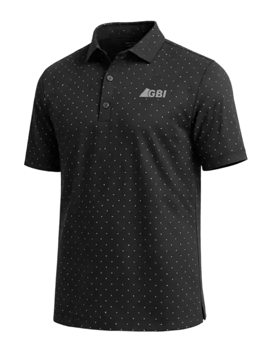 Callaway Micro Chev Black Print Polo w/Great Basin Industrial Logo