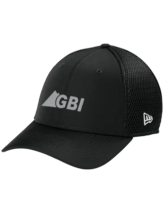 New Era 39THIRTY Performance Stretch Black Mesh Cap w/Great Basin Industrial Logo