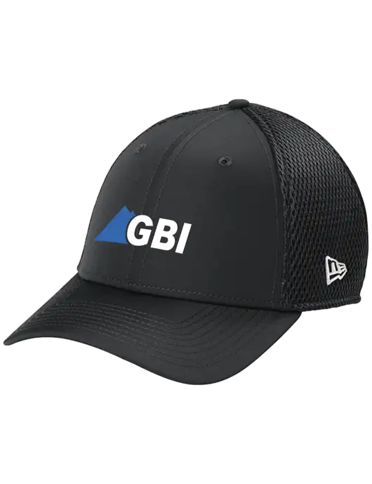 New Era 39THIRTY Performance Stretch Charcoal Grey Mesh Cap w/Great Basin Industrial Logo