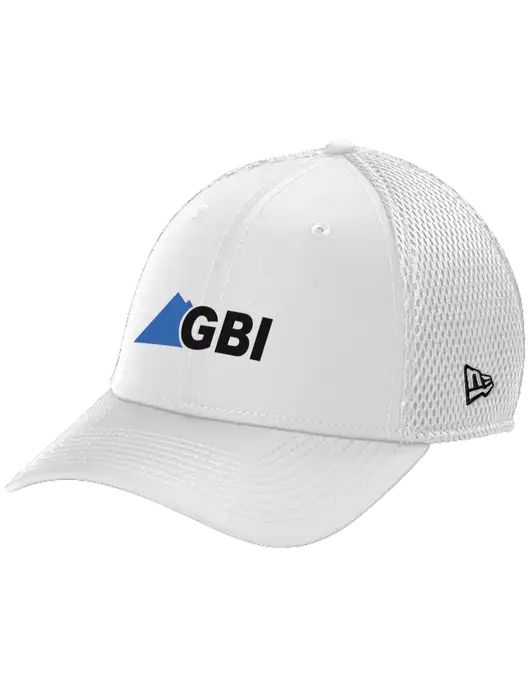 New Era 39THIRTY Performance Stretch White Mesh Cap w/Great Basin Industrial Logo