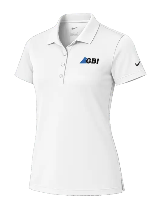 Nike Womens White Tech Basic Dri-FIT Polo
 w/Great Basin Industrial Logo
